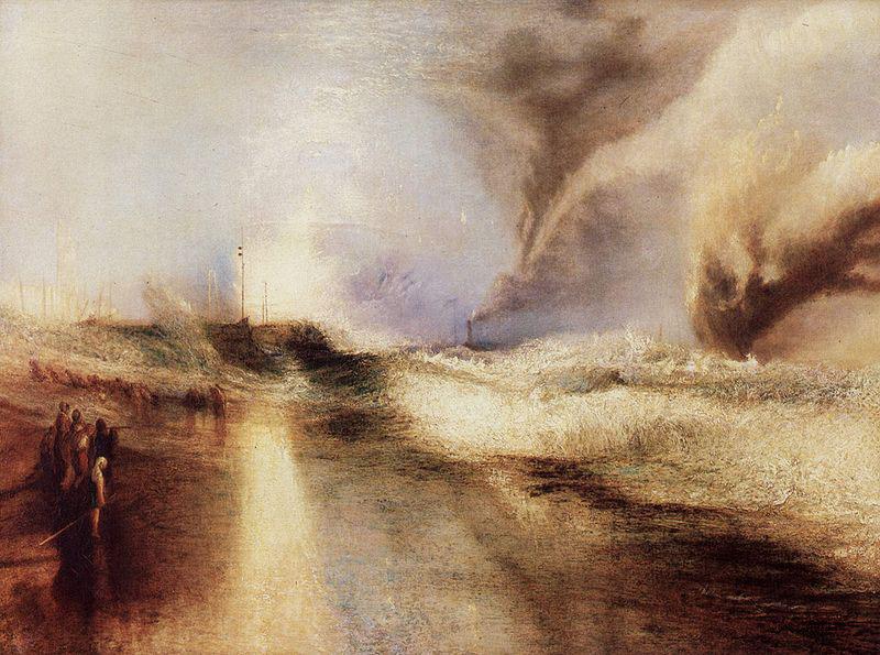 Joseph Mallord William Turner Leuchtraketen bei hohem Seegang oil painting image